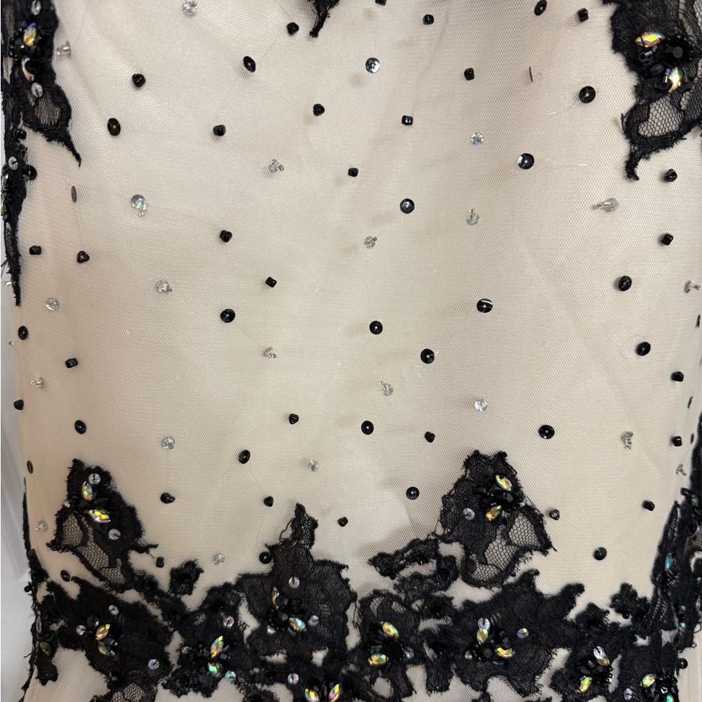 Mori Lee Black and White Prom Dress - Picture 12 of 12